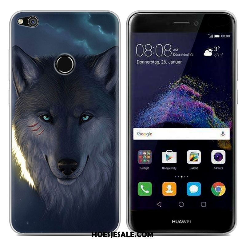 Huawei P8 Lite 2017 Hoesje Blauw Siliconen Spotprent Trend Mobiele Telefoon Kopen