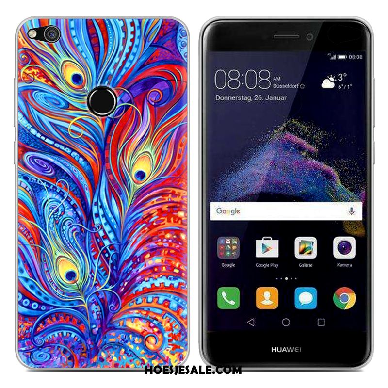 Huawei P8 Lite 2017 Hoesje Blauw Siliconen Spotprent Trend Mobiele Telefoon Kopen