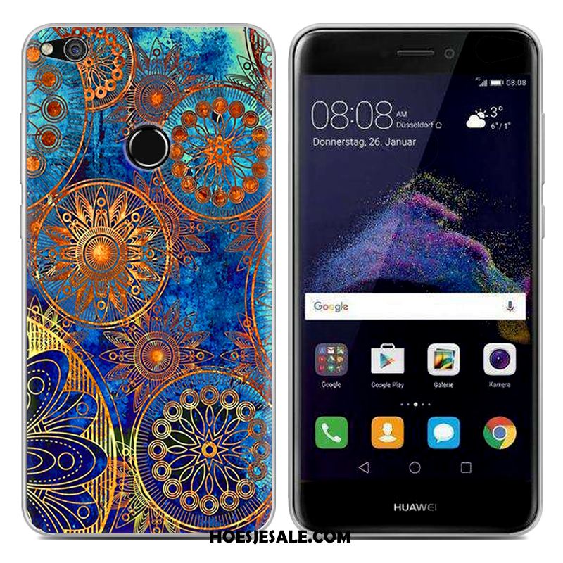 Huawei P8 Lite 2017 Hoesje Blauw Siliconen Spotprent Trend Mobiele Telefoon Kopen