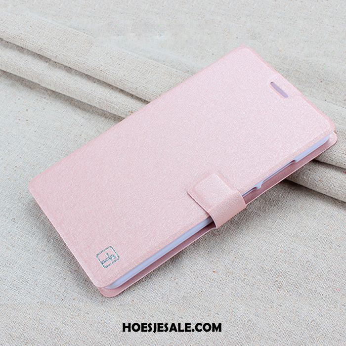 Huawei P8 Lite Hoesje Klittenband Hoes Mobiele Telefoon Leren Etui Rood Goedkoop