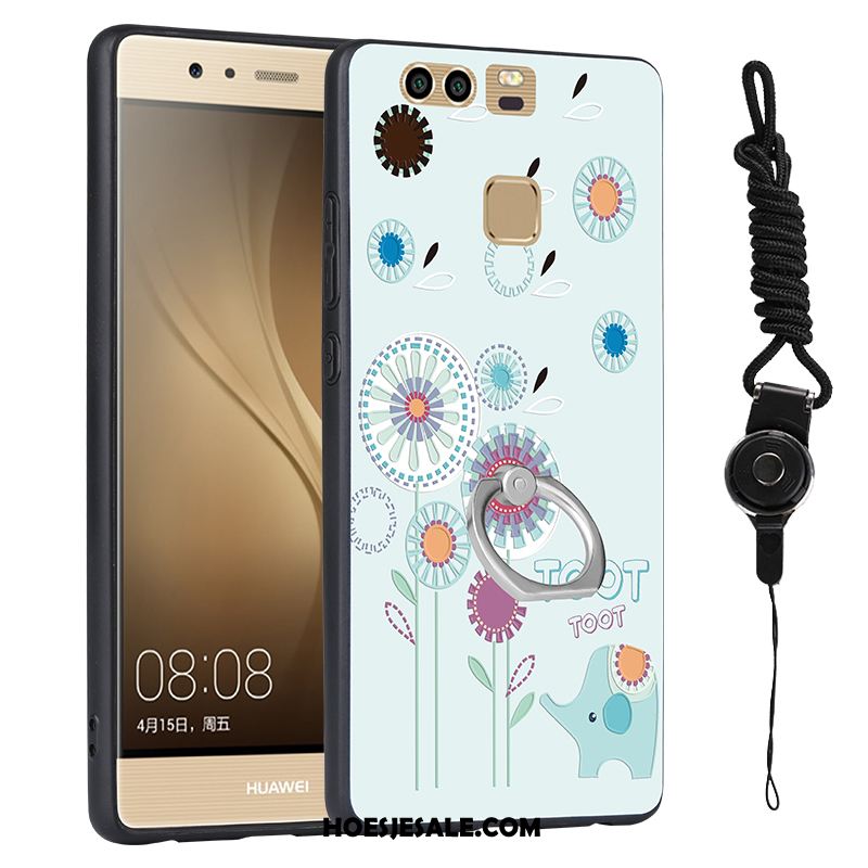 Huawei P9 Hoesje Blauw Anti-fall Hard Bescherming Reliëf Sale