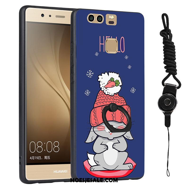 Huawei P9 Hoesje Blauw Anti-fall Hard Bescherming Reliëf Sale