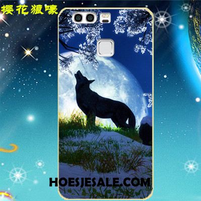 Huawei P9 Hoesje Hoes Blauw Omlijsting Pas Scheppend Korting