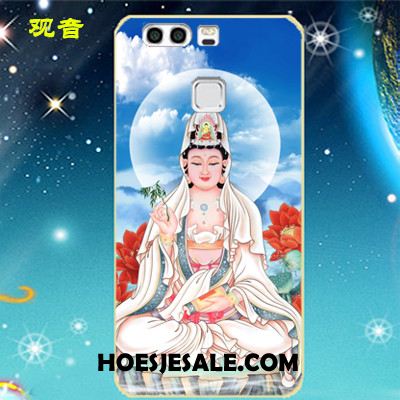 Huawei P9 Hoesje Hoes Blauw Omlijsting Pas Scheppend Korting