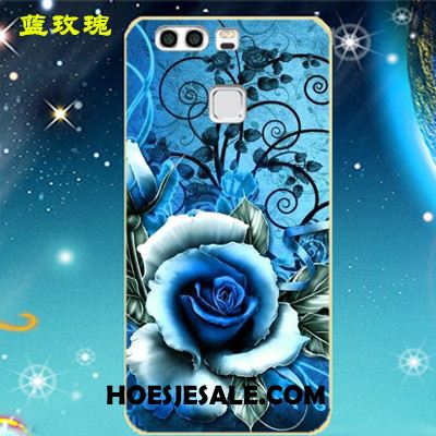 Huawei P9 Hoesje Hoes Blauw Omlijsting Pas Scheppend Korting