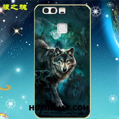 Huawei P9 Hoesje Hoes Blauw Omlijsting Pas Scheppend Korting