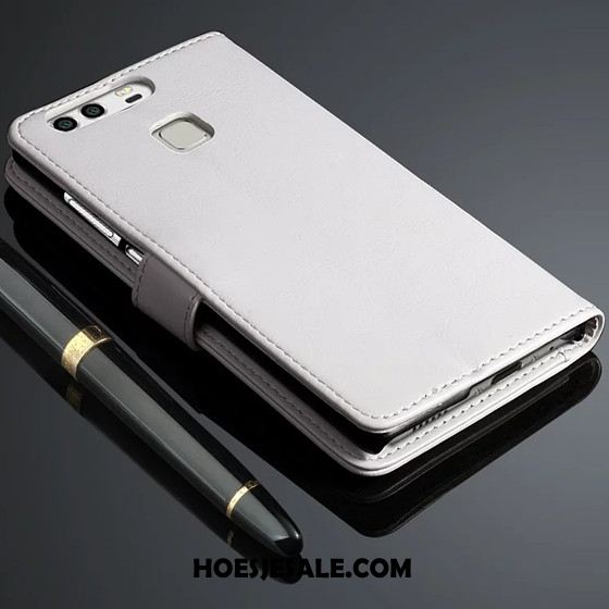 Huawei P9 Hoesje Mobiele Telefoon Bescherming Leren Etui Echt Leer Folio Sale