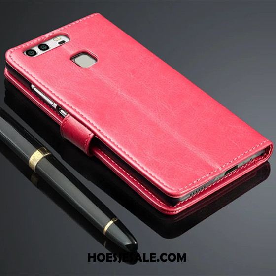 Huawei P9 Hoesje Mobiele Telefoon Bescherming Leren Etui Echt Leer Folio Sale