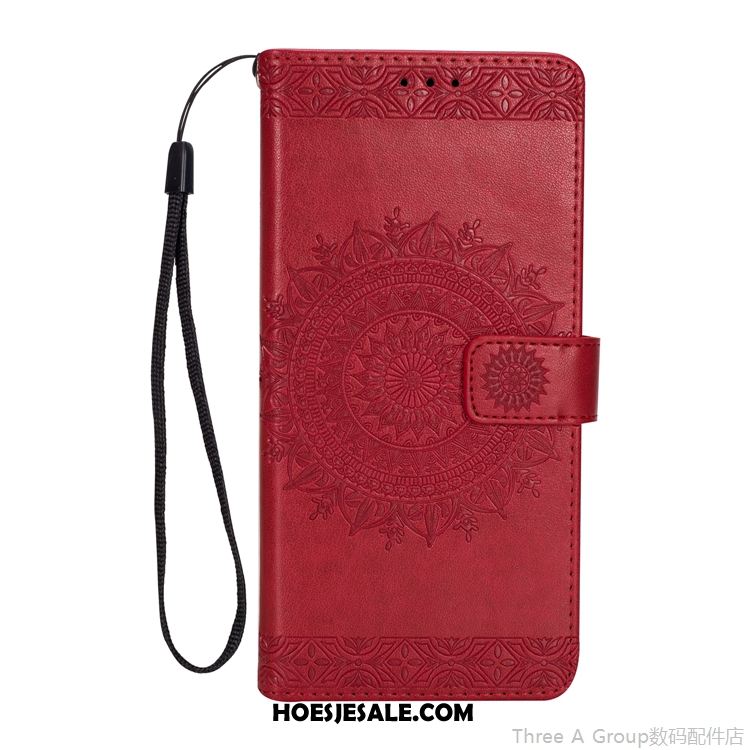 Huawei P9 Hoesje Rood Anti-fall Portemonnee Folio Bescherming Winkel