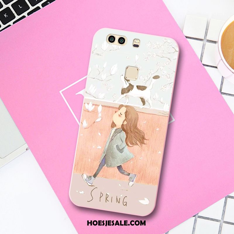 Huawei P9 Hoesje Siliconen Spotprent Anti-fall Reliëf Schrobben Korting