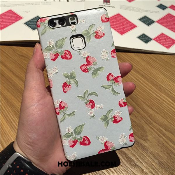 Huawei P9 Hoesje Zacht Bloemen All Inclusive Siliconen Blauw Sale