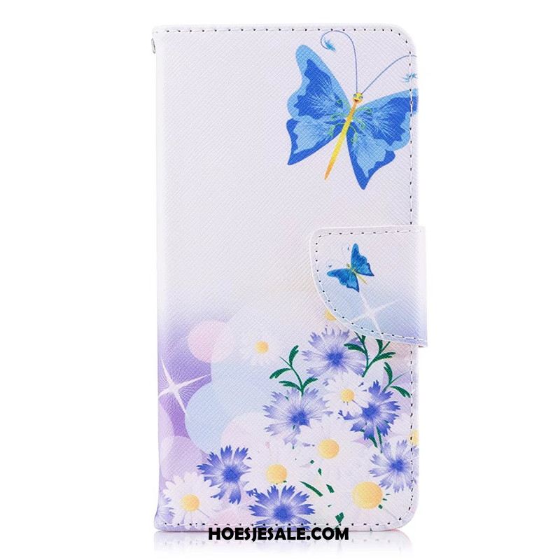 Huawei P9 Lite Hoesje Folio Blauw Mobiele Telefoon Leren Etui Spotprent Kopen