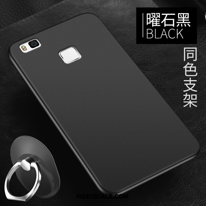 Huawei P9 Lite Hoesje Jeugd Eenvoudige Zwart Siliconen All Inclusive