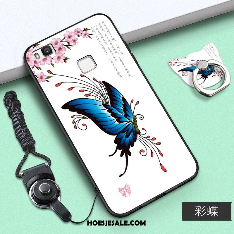 Huawei P9 Lite Hoesje Jeugd Spotprent Hanger Blauw Siliconen Goedkoop