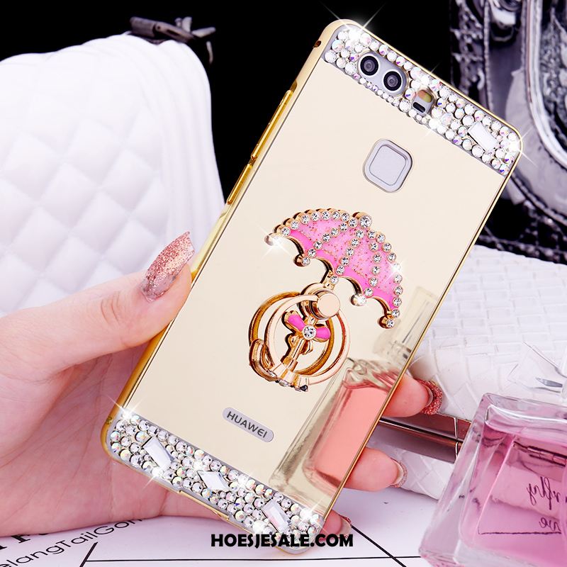 Huawei P9 Plus Hoesje Achterklep Mobiele Telefoon Roze Anti-fall Metaal Kopen