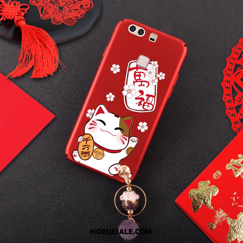Huawei P9 Plus Hoesje All Inclusive Hond Rood Anti-fall Kat Korting