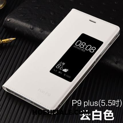 Huawei P9 Plus Hoesje Bescherming Leren Etui Grijs Dun Mobiele Telefoon Kopen