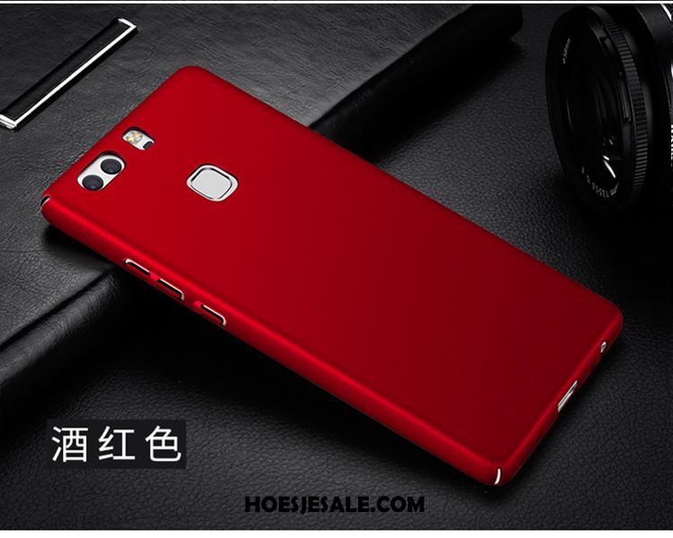 Huawei P9 Plus Hoesje Blauw Schrobben Klittenband Mobiele Telefoon Ring Korting