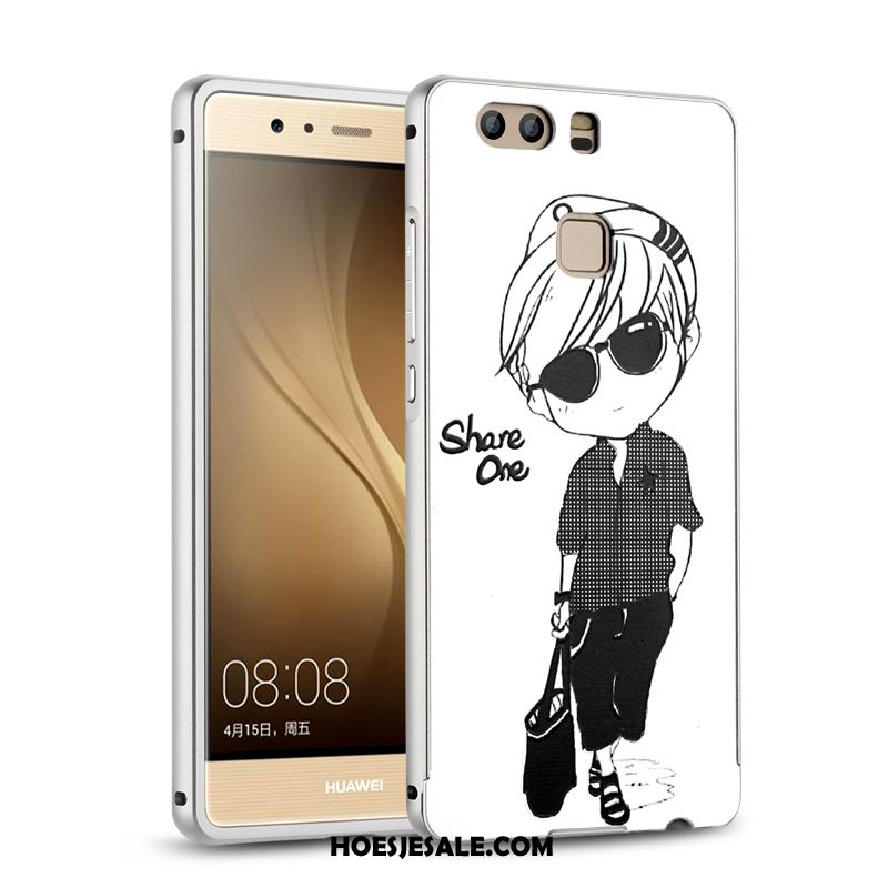 Huawei P9 Plus Hoesje Hoes Metaal Hard Wit Achterklep Goedkoop