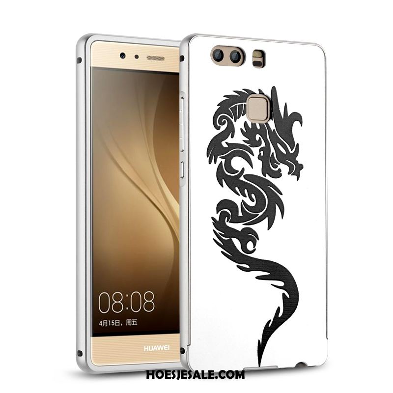 Huawei P9 Plus Hoesje Hoes Metaal Hard Wit Achterklep Goedkoop