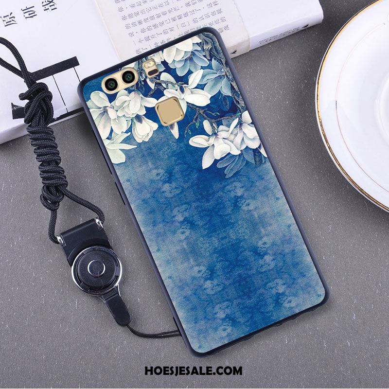 Huawei P9 Plus Hoesje Pu Purper Hoes Bescherming Mobiele Telefoon Goedkoop