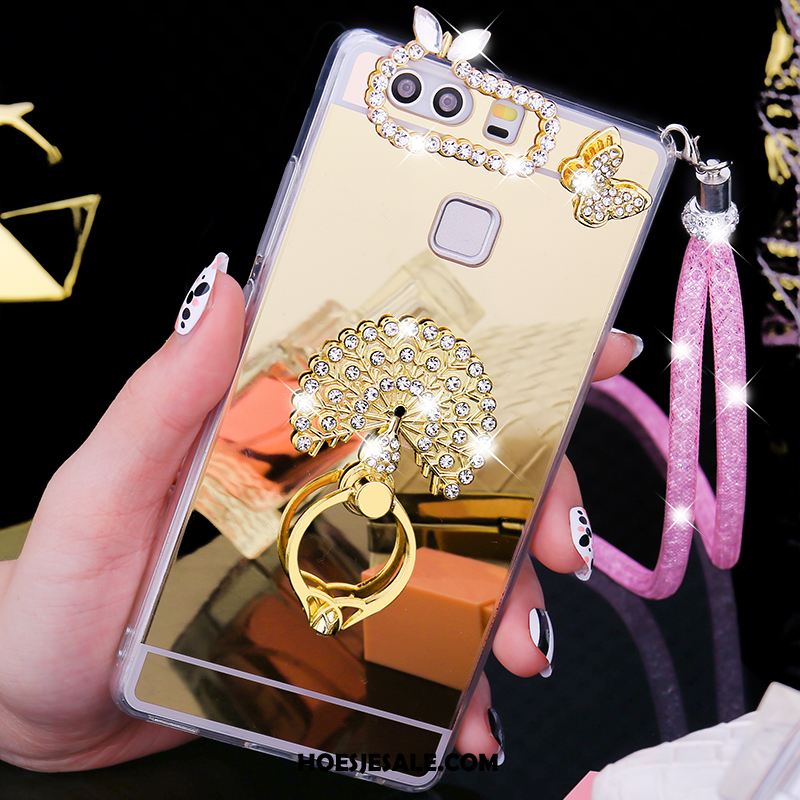 Huawei P9 Plus Hoesje Zacht Met Strass Trend Anti-fall Pu Goedkoop