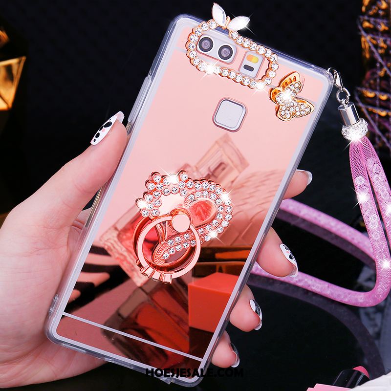 Huawei P9 Plus Hoesje Zacht Met Strass Trend Anti-fall Pu Goedkoop