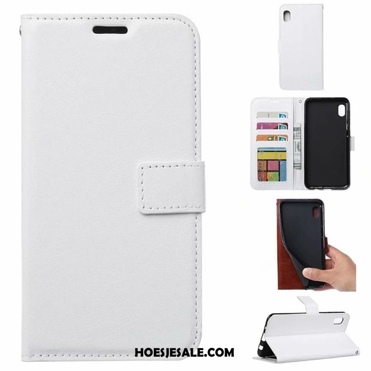 Huawei Y5 2019 Hoesje Anti-fall Mobiele Telefoon Portemonnee Purper Leren Etui Sale