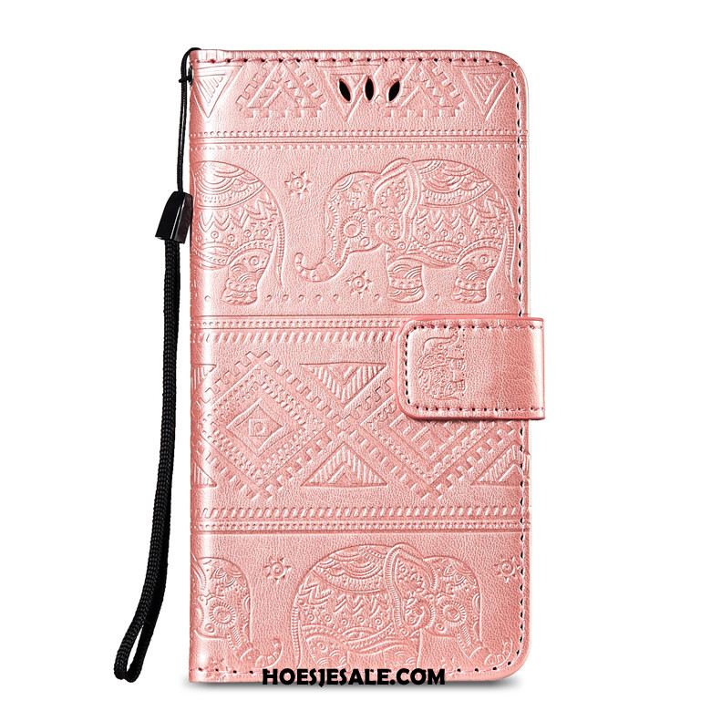 Huawei Y5 2019 Hoesje Hoes Anti-fall Leren Etui Bescherming Folio Sale