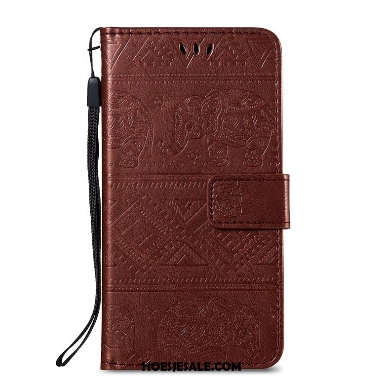 Huawei Y5 2019 Hoesje Hoes Anti-fall Leren Etui Bescherming Folio Sale