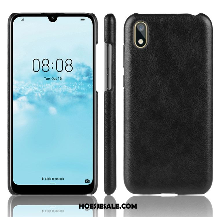 Huawei Y5 2019 Hoesje Kwaliteit Bescherming Leer Hoes Hard Winkel