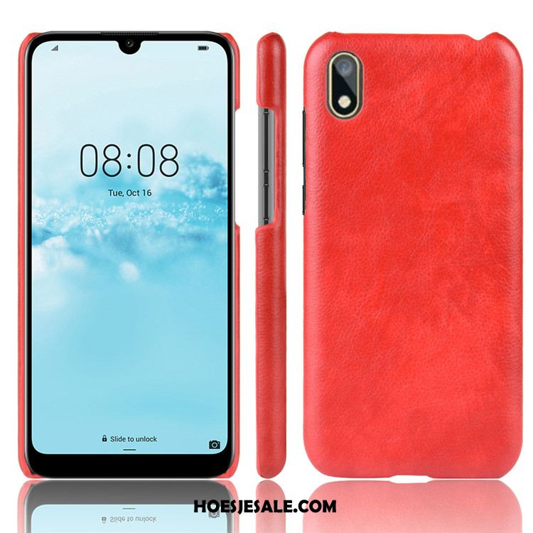 Huawei Y5 2019 Hoesje Kwaliteit Bescherming Leer Hoes Hard Winkel
