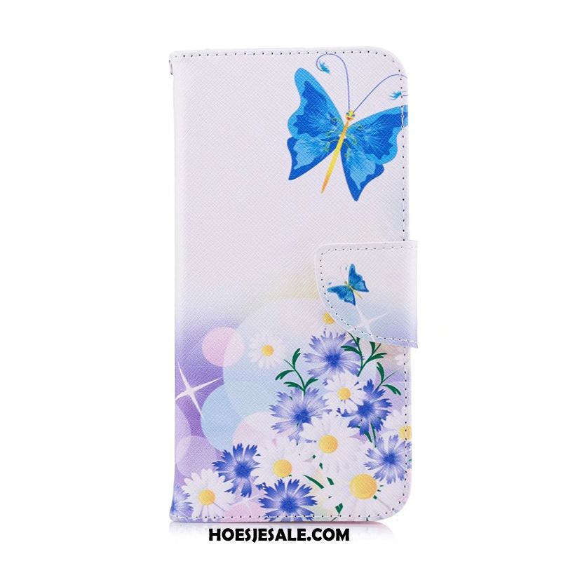 Huawei Y5 2019 Hoesje Mobiele Telefoon Folio Hoes Leren Etui Wit Online