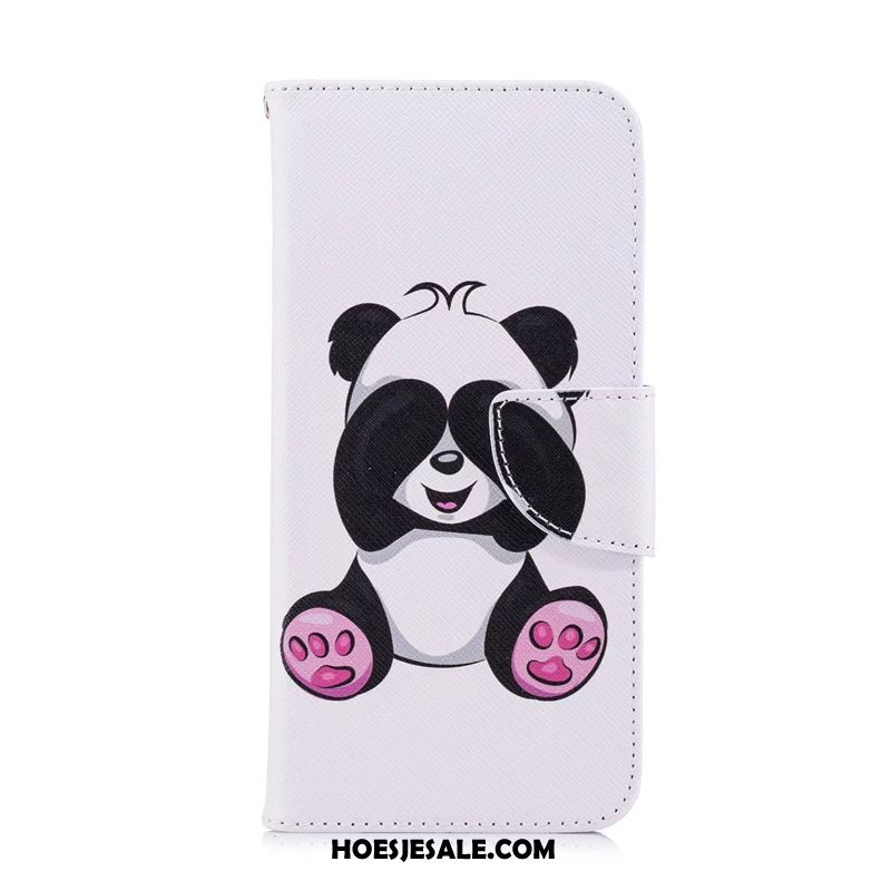 Huawei Y5 2019 Hoesje Mobiele Telefoon Folio Hoes Leren Etui Wit Online