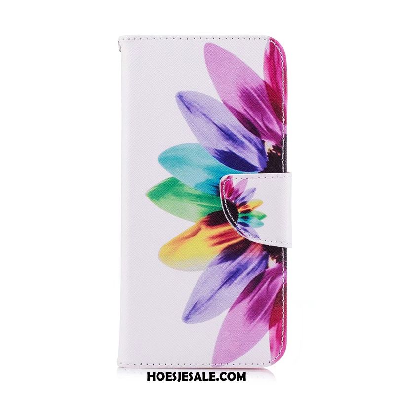 Huawei Y5 2019 Hoesje Mobiele Telefoon Folio Hoes Leren Etui Wit Online