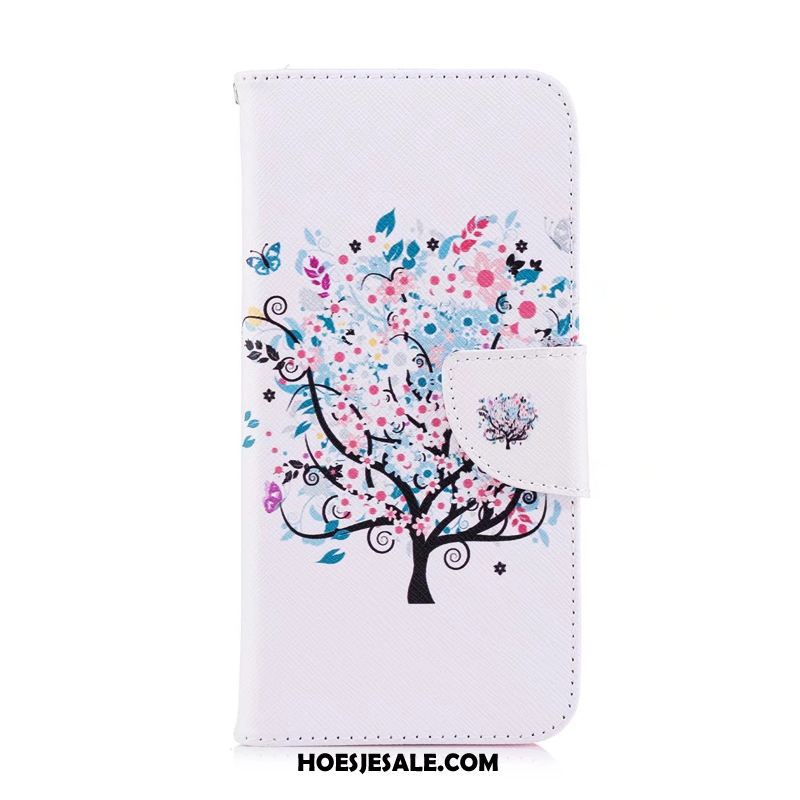 Huawei Y5 2019 Hoesje Mobiele Telefoon Folio Hoes Leren Etui Wit Online