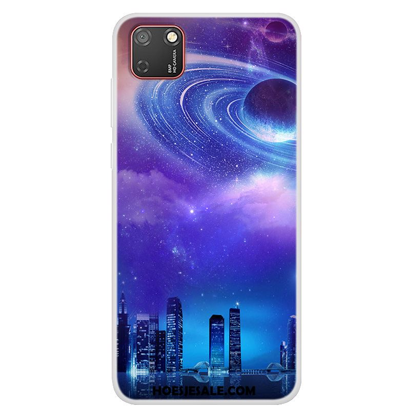 Huawei Y5p Hoesje Blauw Sterrenhemel Bescherming Hoes Zacht Online