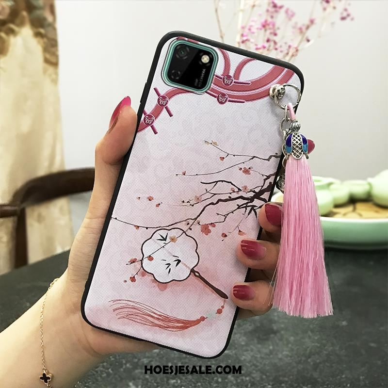 Huawei Y5p Hoesje Vintage Roze Wind Paleis Klassiek Kopen