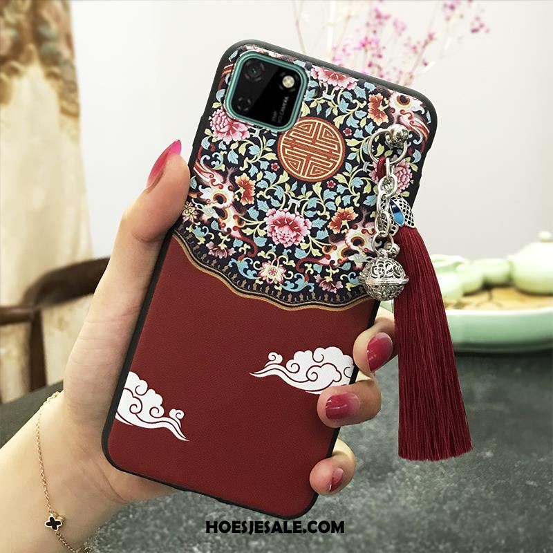 Huawei Y5p Hoesje Vintage Roze Wind Paleis Klassiek Kopen