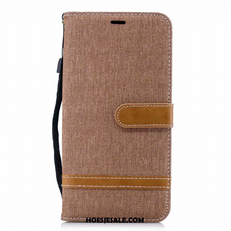 Huawei Y6 2018 Hoesje Anti-fall Grijs All Inclusive Leren Etui Denim Kopen