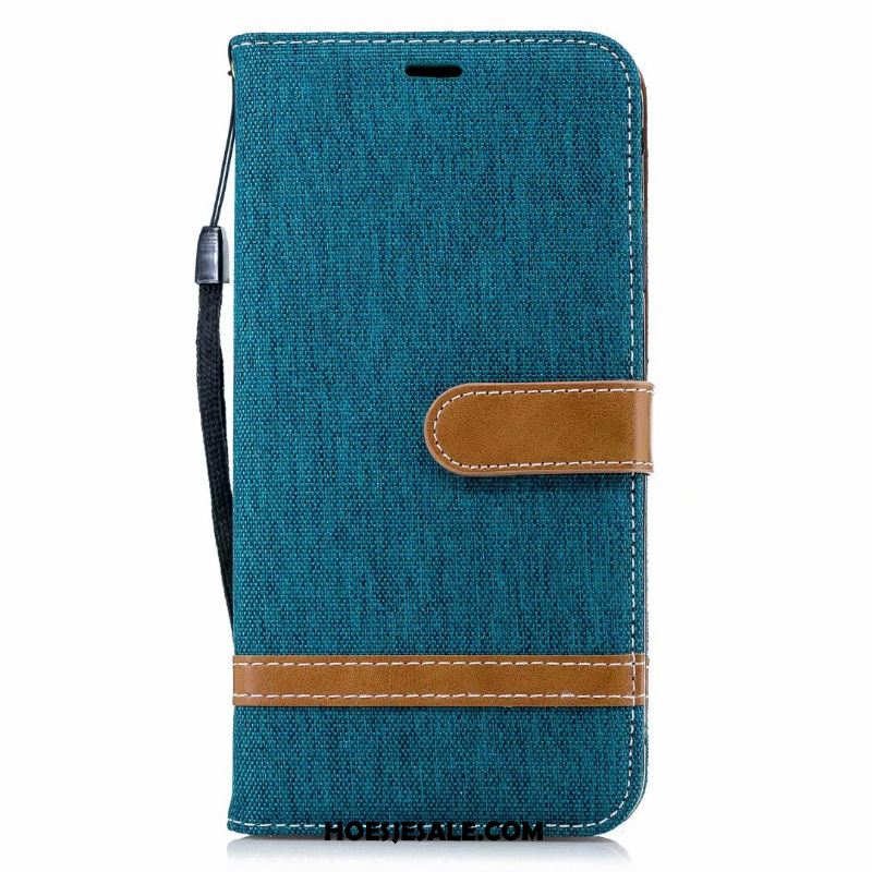 Huawei Y6 2018 Hoesje Anti-fall Grijs All Inclusive Leren Etui Denim Kopen