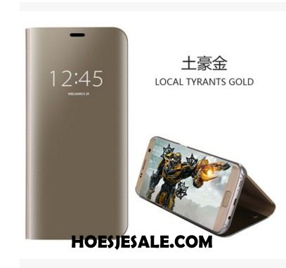Huawei Y6 2018 Hoesje Bescherming Hoes Zilver Mobiele Telefoon Folio Korting