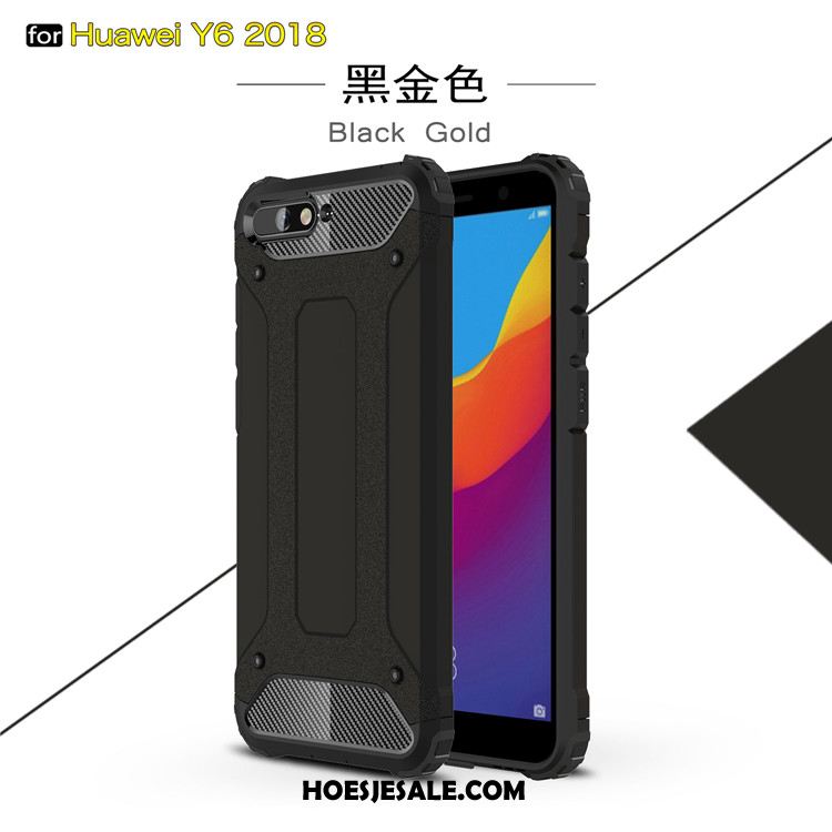 Huawei Y6 2018 Hoesje Gasbag Anti-fall Siliconen Blauw Accessoires Goedkoop