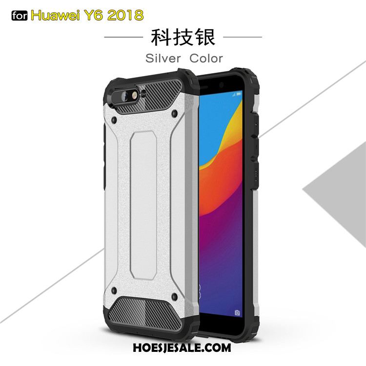 Huawei Y6 2018 Hoesje Gasbag Anti-fall Siliconen Blauw Accessoires Goedkoop