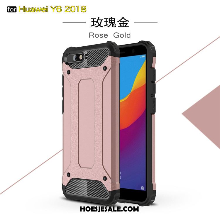 Huawei Y6 2018 Hoesje Gasbag Anti-fall Siliconen Blauw Accessoires Goedkoop