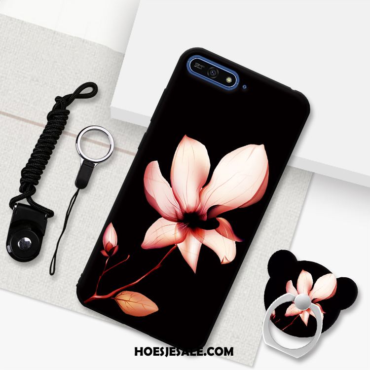 Huawei Y6 2018 Hoesje Hoes Bescherming Zwart Mobiele Telefoon Sale