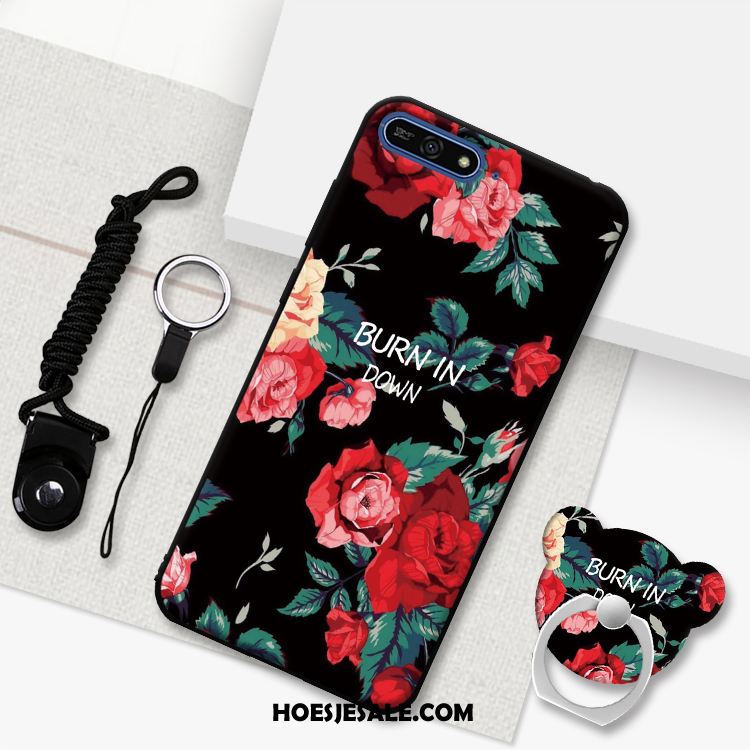 Huawei Y6 2018 Hoesje Hoes Bescherming Zwart Mobiele Telefoon Sale