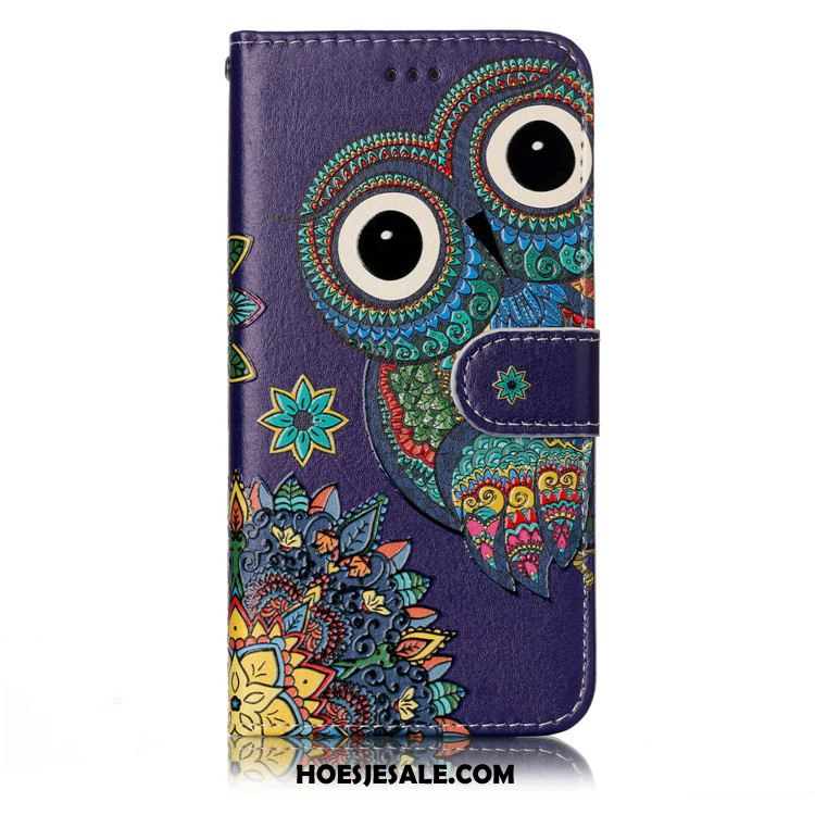 Huawei Y6 2018 Hoesje Hoes Clamshell Leren Etui Purper Mobiele Telefoon Kopen