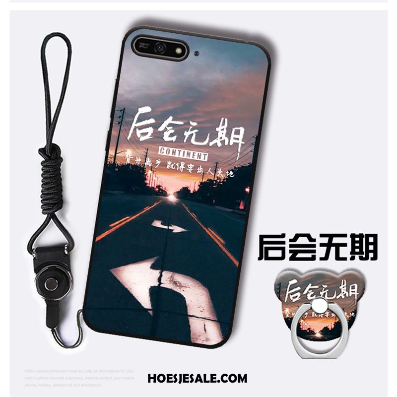 Huawei Y6 2018 Hoesje Mobiele Telefoon Hoes Zwart Zacht Anti-fall Goedkoop