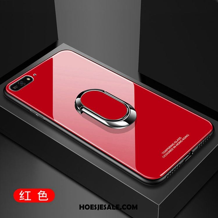 Huawei Y6 2018 Hoesje Mobiele Telefoon Wit Bescherming Hoes Magnetisch Goedkoop